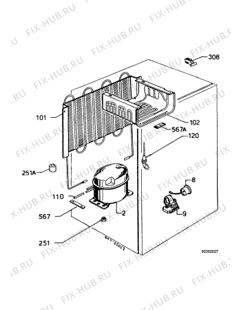 Взрыв-схема холодильника Zanussi Z2140T - Схема узла Functional parts